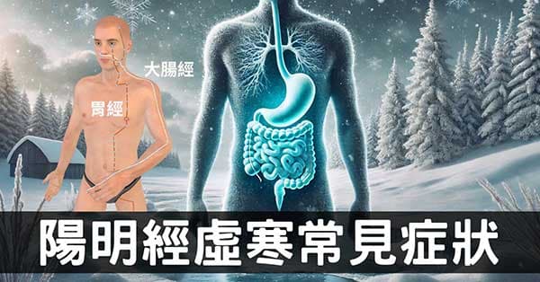 從陽明經(胃、大腸經)理解胃虛寒的9種症狀!