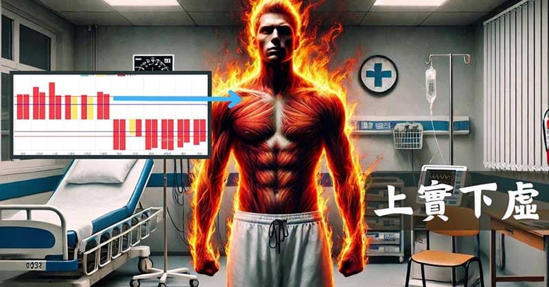 上實下虛的人能量往上半身衝,很容易高血壓