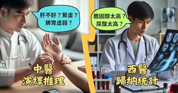 中醫與西醫的診斷,在起始點就完全不同