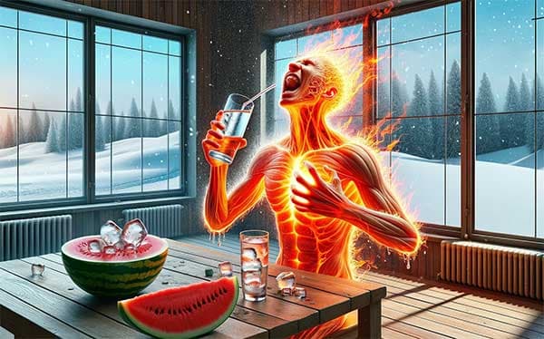 有些人在寒冬季節,體內火氣反而更大