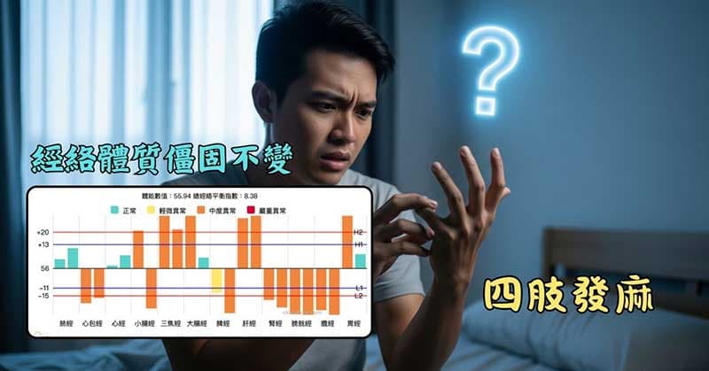 經絡體質長期不變,容易手腳發麻