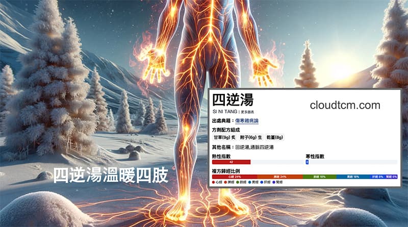 四逆湯成分火熱,可以溫暖四肢。