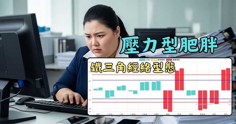 壓力型肥胖者,很容易出現鐵三角經絡型態