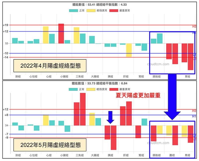 寒性體質的人到了夏天，原本陽虛的經絡型態更加嚴重