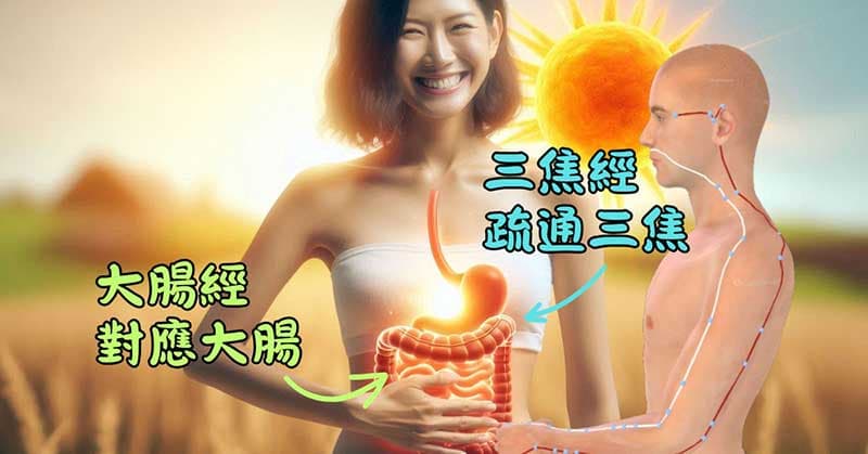 疏通大腸經與三焦經,可以改善消化腸道系統健康