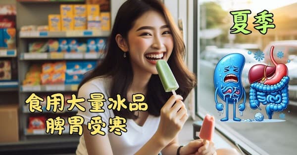 夏季高機率食用冰品,脾胃很容易受寒