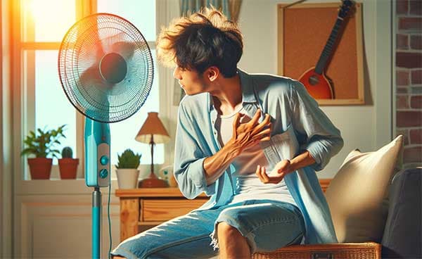 夏季吹電風扇與冷氣,身體很容易搔癢