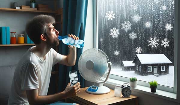 有些人在天氣冷時,身體反而更燥熱