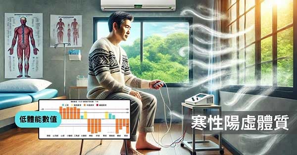 寒性陽虛體質的人,在夏季的冷氣房會出現低體能數值