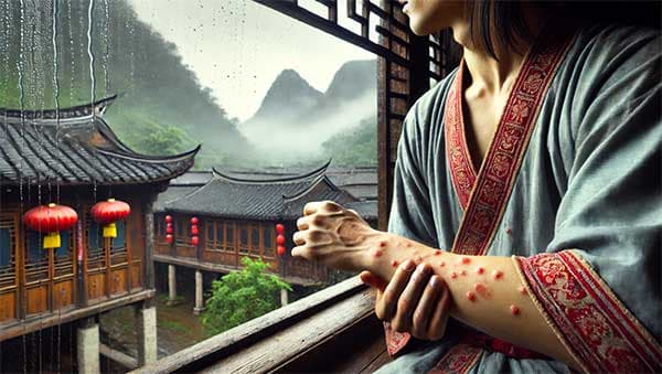 寒濕入侵體內之後,很容易出現各種皮膚病