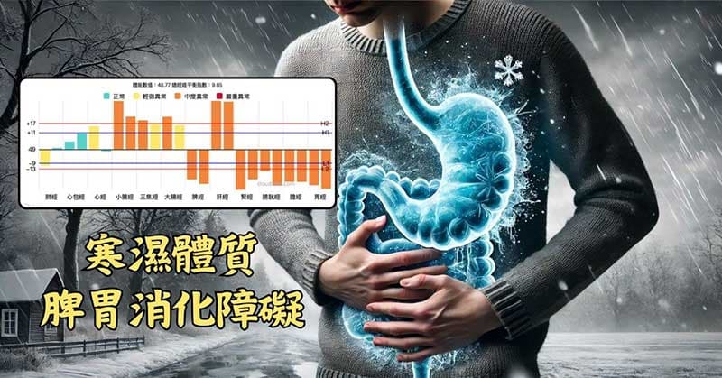 寒濕體質的人,很容易出現脾胃消化障礙