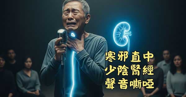 寒邪直中少陰腎經,聲音嘶啞咽喉疼痛