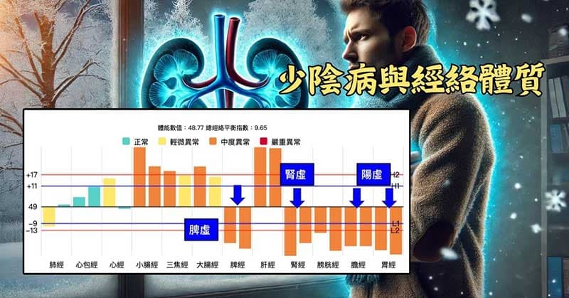容易出現「少陰病」的經絡體質現象