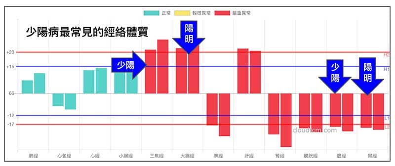 少陽病最常見的經絡體質現象