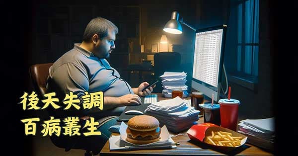 現代人後天失調,百病叢生