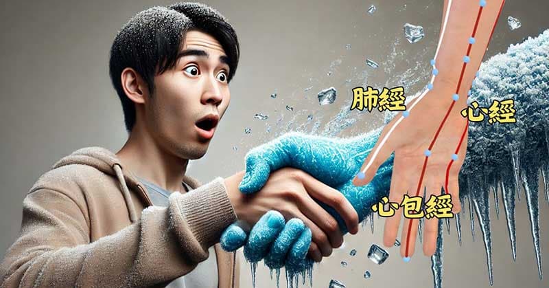 當握手時,實際影響的經絡是手三陰經