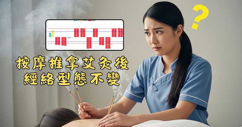 不然人在按摩推拿、艾灸經絡拍打之後,鐵三角經絡型態不變