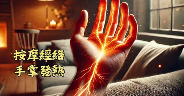 透過按摩經絡,可以讓手掌發熱