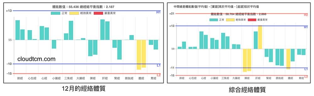 12月份及綜合經絡體質圖