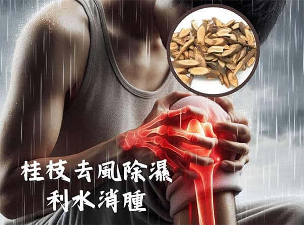 桂枝去風濕,利水消腫