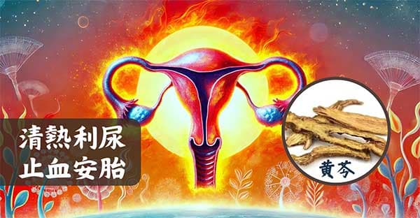 黃芩可以清熱利尿,止血安胎
