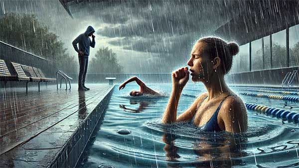 經常游泳的人,有機會出現水氣病。