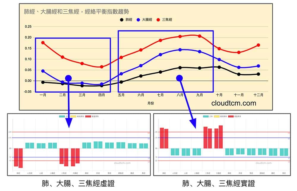 從肺、大腸與三焦經看溫病的現象
