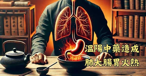 服用溫陽中藥,容易出現肺胃大腸的火熱現象