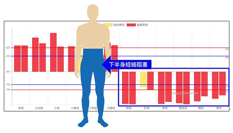 中年以上的人,下半身經絡很容易出現全部阻塞現象