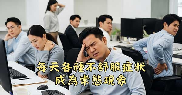 現代人每天出現各種不舒服症狀,成為常態現象