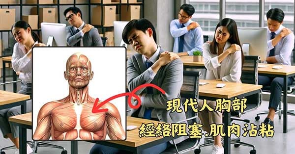 現代人的胸部普遍經絡氣血不通