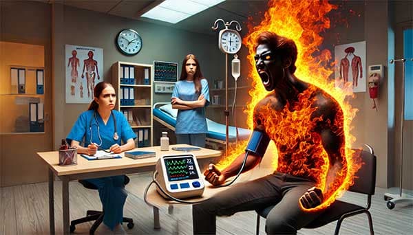 生氣引發肝陽上亢,出現高血壓