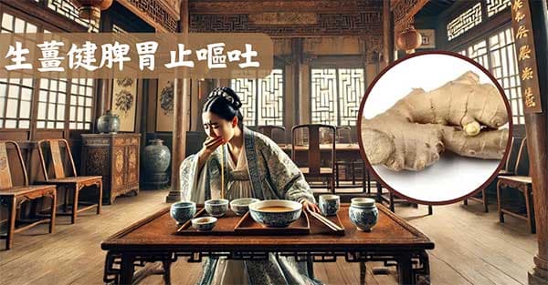 生薑健脾胃,止嘔吐