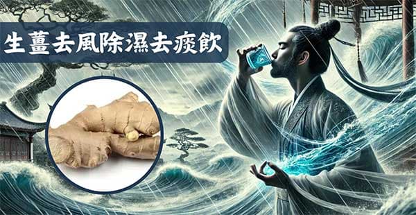 生薑可以去風除濕,排除痰飲