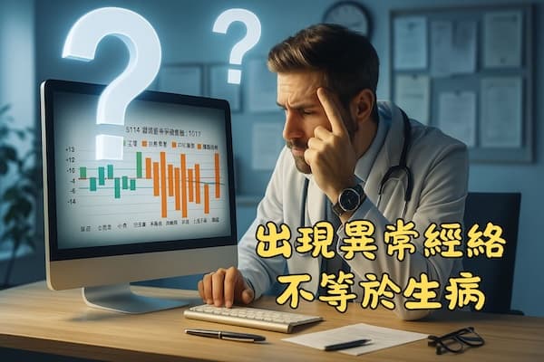 出現很多異常經絡時,不代表已經生病