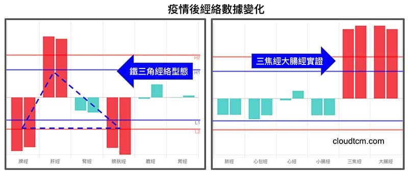 疫情之後鐵三角,三焦經、大腸經實證機率增高