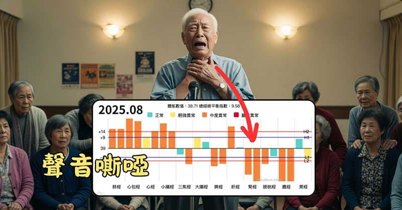 感冒容易聲音嘶啞,平常的經絡體質型態