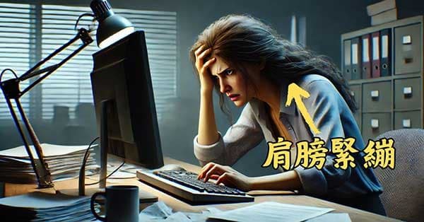 肩膀肌肉長期處於緊繃狀態,就會現肩頸酸痛