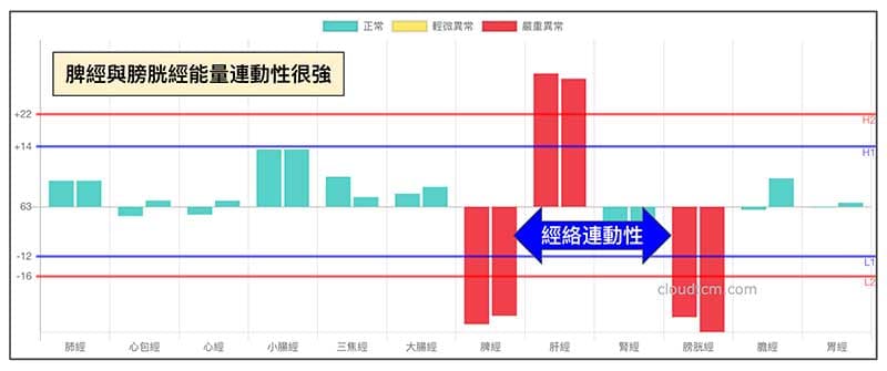 脾經與膀胱經的連動性很強