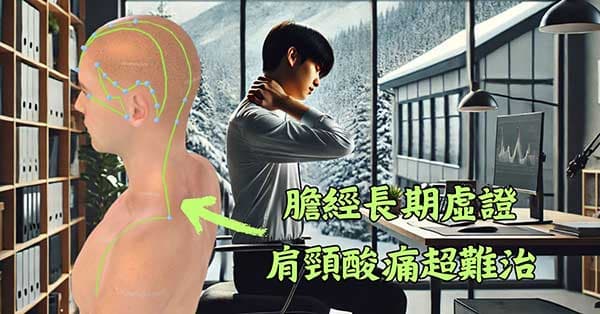 長期膽經虛證所造成的肩頸酸痛,非常難以改善
