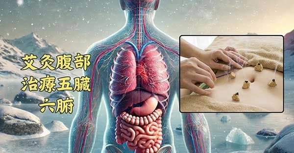 古人認為為艾灸腹部,可以治療各種五臟六腑的疾病