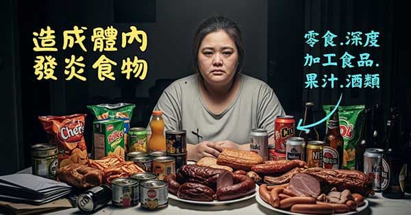 容易造成體內發炎的食物儘量少吃