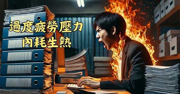 過度疲勞壓力,也會內耗生熱