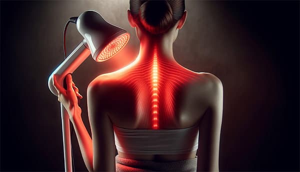 遠紅外線照射脖子(督脈、膀胱經與小腸經)