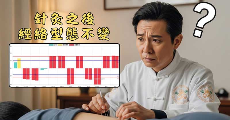許多針灸師在幫病患針灸之後,鐵三角經絡型態依然不變