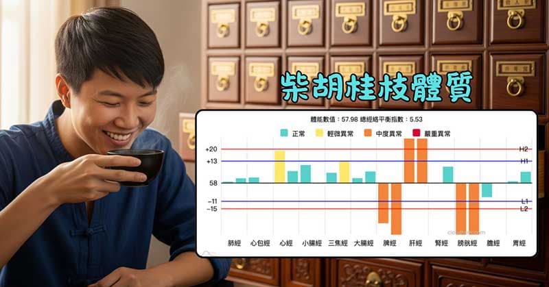 鐵三角經絡體質的人,通常是屬於柴胡桂枝體質