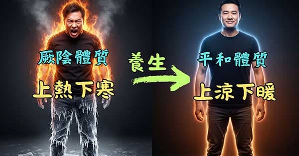 透過養生改善上熱下寒的狀態