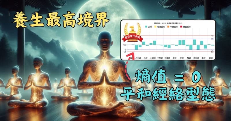 養生的最高境界,一年四季保持在熵等於零的平和經絡型態