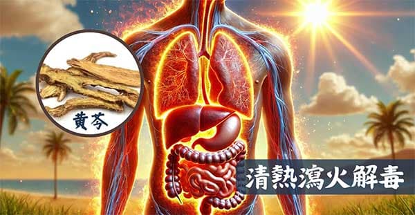 古人認為黃芩可以清熱瀉火,具有解毒功效