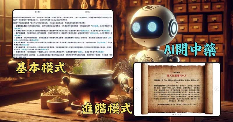 AI可以依照症狀,結合經絡圖開立個人化中藥方